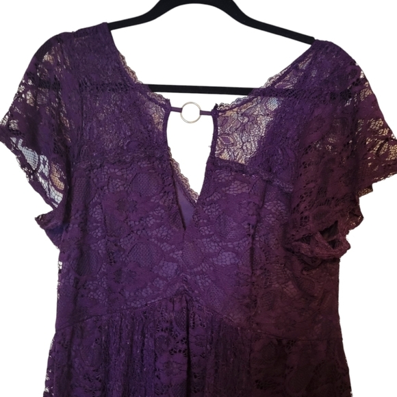 Torrid Purple Lace Dress Size 1 - Picture 4 of 6